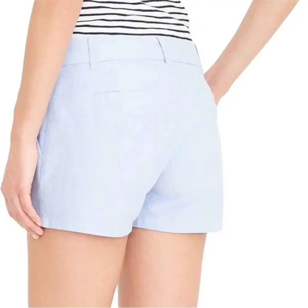 J Crew Short Size 4 Classic Oxford light Blue 100% Cotton Summer Preppy